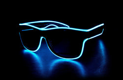 Light Up Glasses Wired - Blue Wayfarer