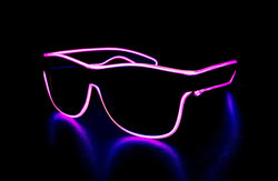 Light Up Glasses Wired - Pink Wayfarer